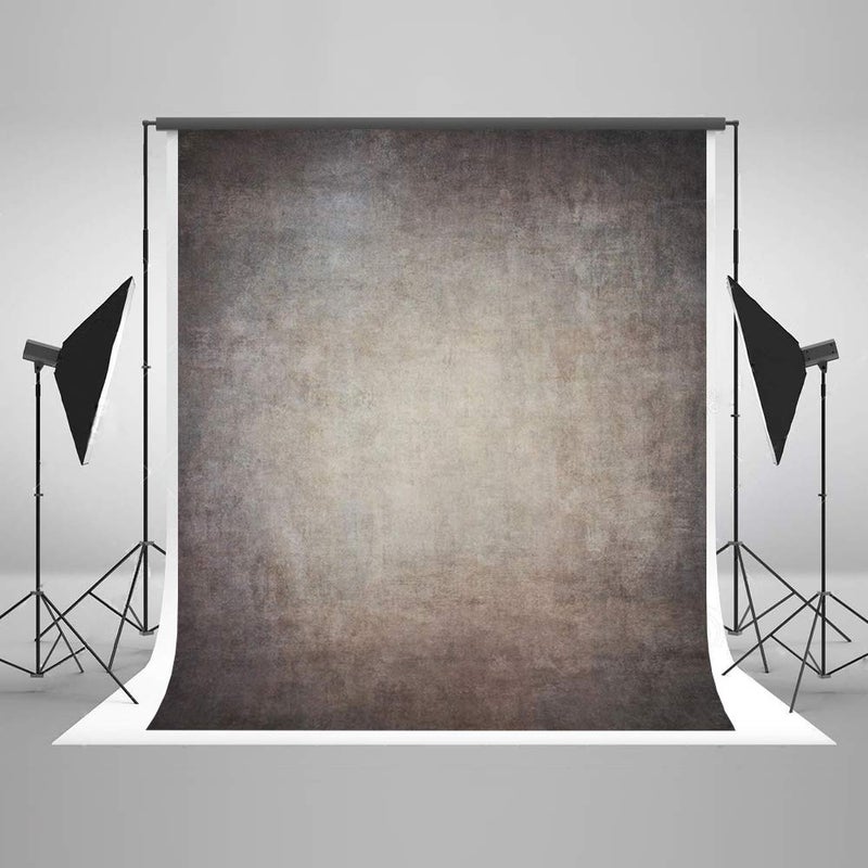 Kate 6.5ft(W) x10ft(H) Abstract Black Gray Backdrop Photography Gray Gradient Textured Fabric Professional Portrait Background Photography Studio Props Photos Videos - Image 1